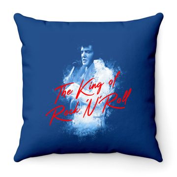 Discover King Of Rock Elvis Presley Throw Pillow