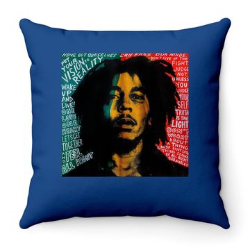 Discover Bob Marley Retro Pop Art Throw Pillow
