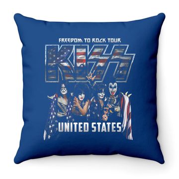 Discover Kiss Rock Band Throw Pillow