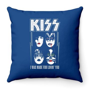 Discover Kiss Rock Band Throw Pillow