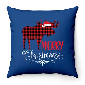 Discover Merry Christmoose Family Christmas Pajamas Plain Moose Throw Pillow