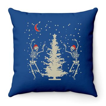 Discover Dancing Skeleton Christmas Christmas Throw Pillow