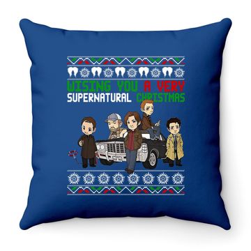 Discover Supernatural Christmas Throw Pillow