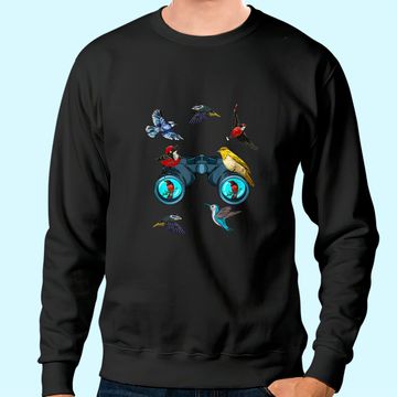 Discover Birdwatching Bird Nerd Great Bird Watcher Sweatshirt Binoculars