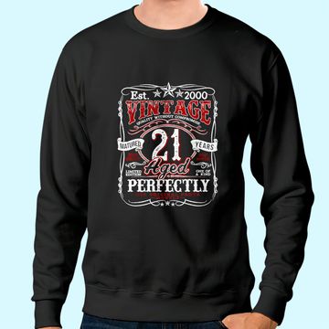 Discover Vintage 21st Birthday 2000 Limited Edition Born In 2000 Sweatshirt