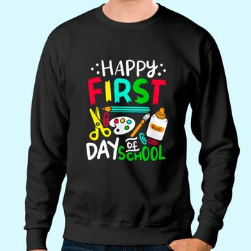 Discover Happy First Day of School Teacher Back to School Student Sweatshirt