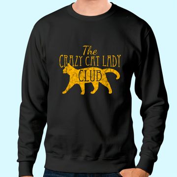 Discover The Crazy Cat Lady Club Distressed Sweatshirt