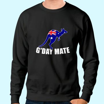 Discover Australia Flag Kangaroo Sweatshirt