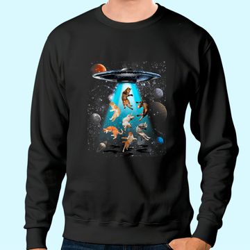 Discover Galaxy Cat UFO Sweatshirt