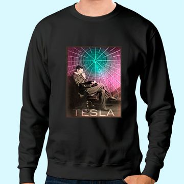 Discover Nikola Tesla's AC Electricity Inspiring Science Sweatshirt
