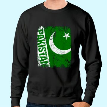 Discover PAKISTAN Big Flag Vintage Distressed Sweatshirt