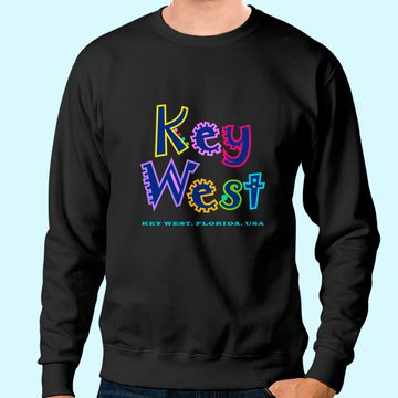 Discover Key West Florida Tropical Type Design Sweatshirt
