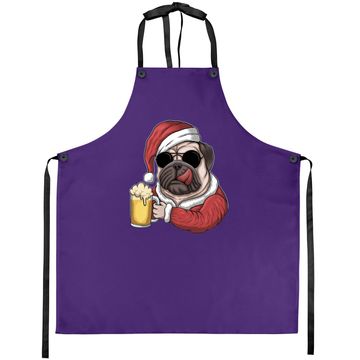 Discover Dog Beer Wearing A Santa Christmas Aprons