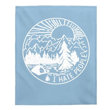 Discover I Hate People I Love Camping Funny Baby Blanket