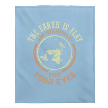 Discover Flat Earth And Stationary Vintage Conspiracy Baby Blanket