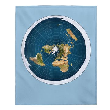 Discover Map Of The Flat Earth Baby Blanket