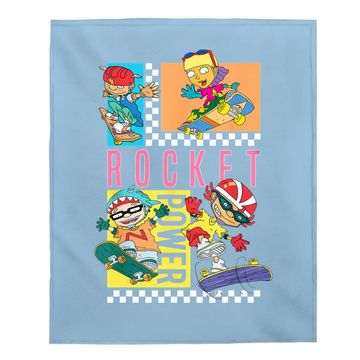 Discover Checkerboard Rocket Power Grid Design Baby Blanket