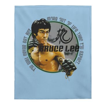 Discover Bruce Lee Expectations Signature Quote Baby Blanket