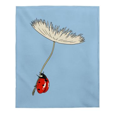 Discover Dandelion Seeds With Ladybug  baby Blanket
