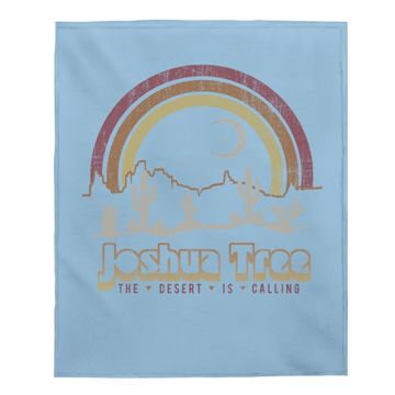 Discover Joshua Tree Desert Rainbow Vintage Retro Outdoors Baby Blanket