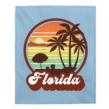 Discover Florida Souvenirs Florida Fl Vintage Retro 70s 80s Graphic Baby Blanket