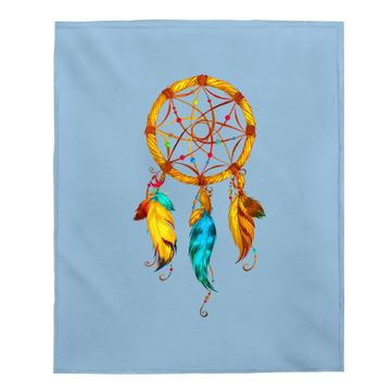 Discover Native American Dreamcatcher Feather Baby Blanket