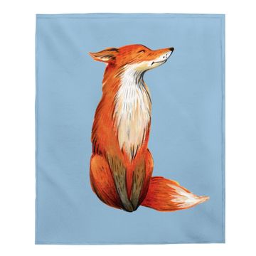 Discover Watercolor Fox Baby Blanket