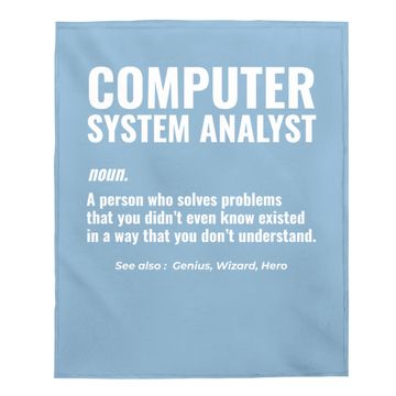 Discover Computer System Analyst Problem Solver Geek Baby Blanket