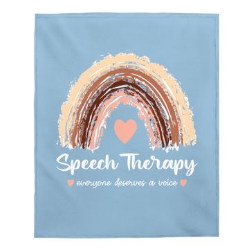 Discover Speech Therapy | Everyone Deserves A Voice Rainbow Cute Baby Blanket