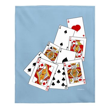 Discover Poker Playing Card Baby Blanket Ace King Queen Jack