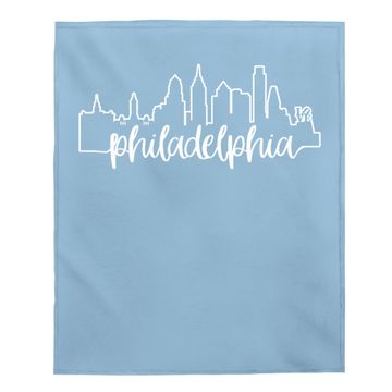 Discover Philadelphia City Skyline Philly Love Gift Baby Blanket