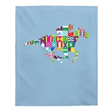 Discover Kentucky Horse Racing Silks Baby Blanket