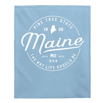 Discover Maine Us State Travel Vacation Baby Blanket