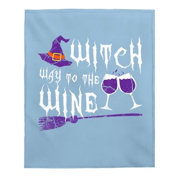 Discover Witch Way To The Wine Baby Blanket