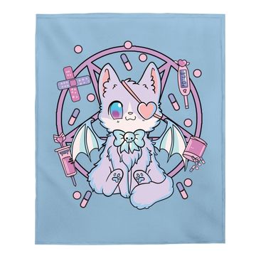 Discover Pastel Goth Kawaii Yami Cat Baby Blanket