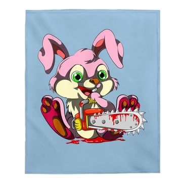 Discover Bloody Chainsaw Bunny Halloween Horror Rabbit Baby Blanket