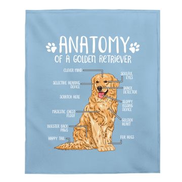 Discover Anatomy Golden Retriever Dog Baby Blanket