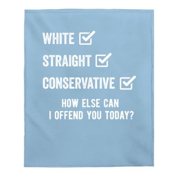 Discover Republican White Straight Conservative Funny Baby Blanket