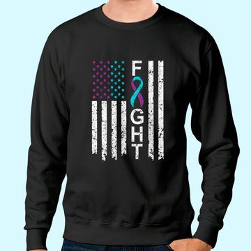 Discover Suicide Prevention Awareness Sweatshirt American Flag Distress Sweatshirt