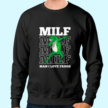 Discover I Love Frogs Dabbing Amphibian Sweatshirt