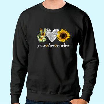 Discover Peace Love Sunshine Sunflower Hippie Sunflower Lover Sweatshirt