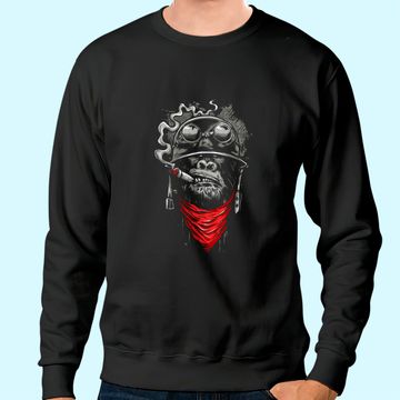 Discover Gorilla Smoking A Cigar Powerful Animal Sweatshirt