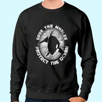 Discover Save The Whales Protect The Ocean Orca Sweatshirt