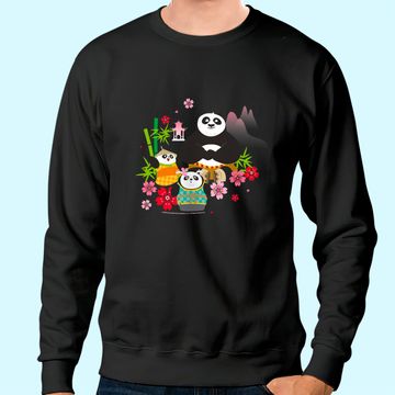 Discover Kung Fu Panda Po And Pandas Floral Sweatshirt