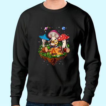 Discover Mushrooms Camping Psychedelic Forest Fungi Festival Sweatshirt