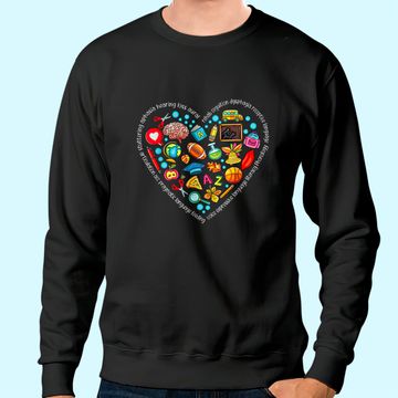Discover Speech Language Pathology Heart Shape Speech Therapy Sweatshirt