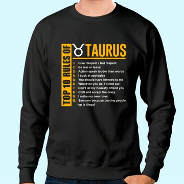 Discover Top 10 Rules Of Taurus Zodiac Sweatshirt