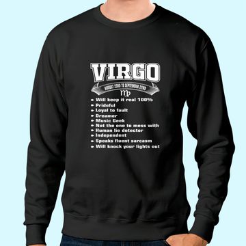 Discover Virgo Facts Zodiac Sign Horoscope Sweatshirt