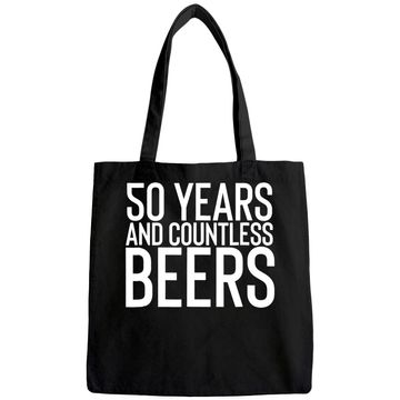 Discover 50 Years And Countless Beers Funny Drinking Tote Bag
