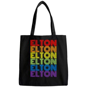 Discover Retro Style Elton Rainbow Tote Bag